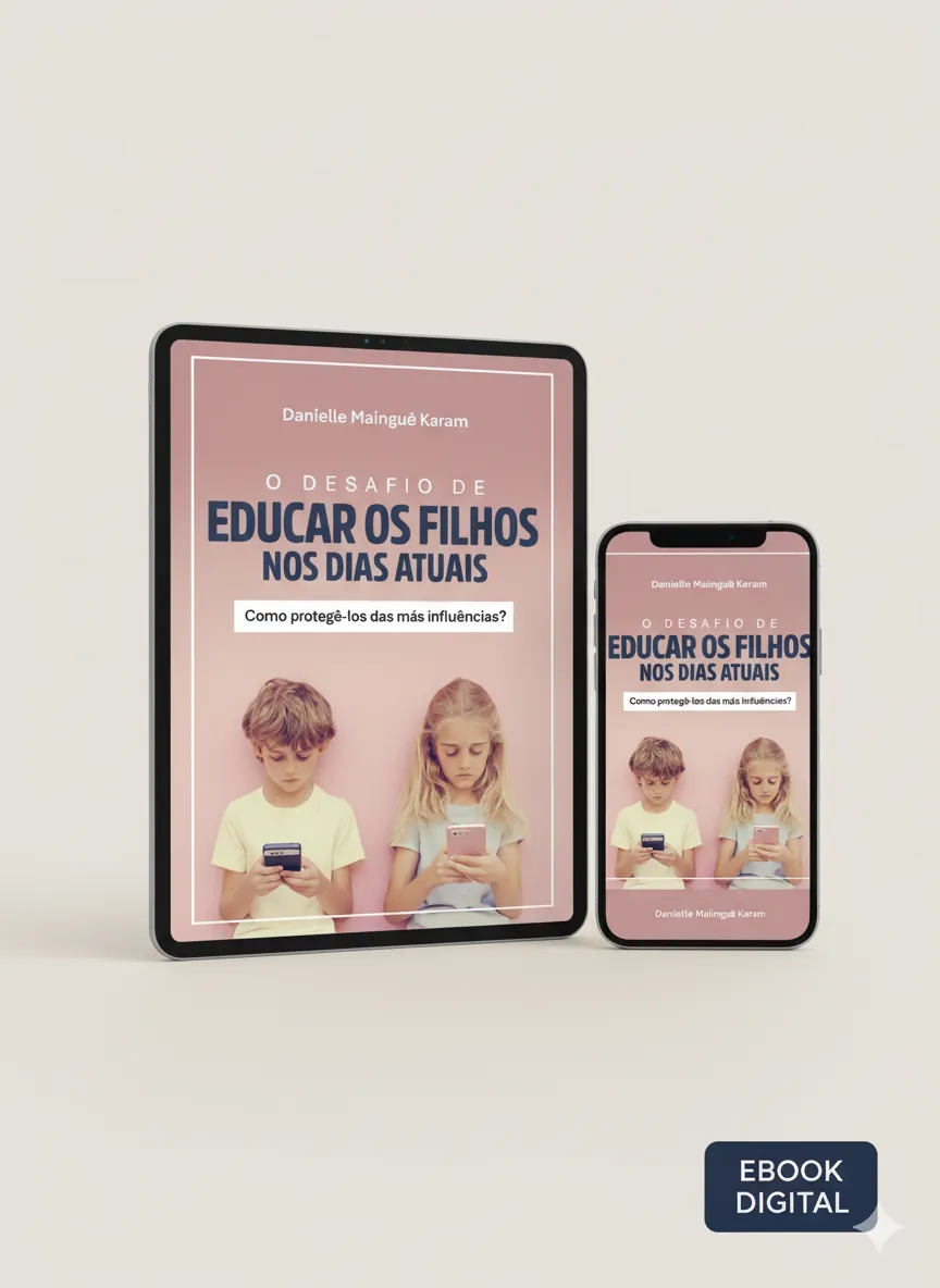Mockup do eBook - O desafio de educar os filhos nos dias atuais